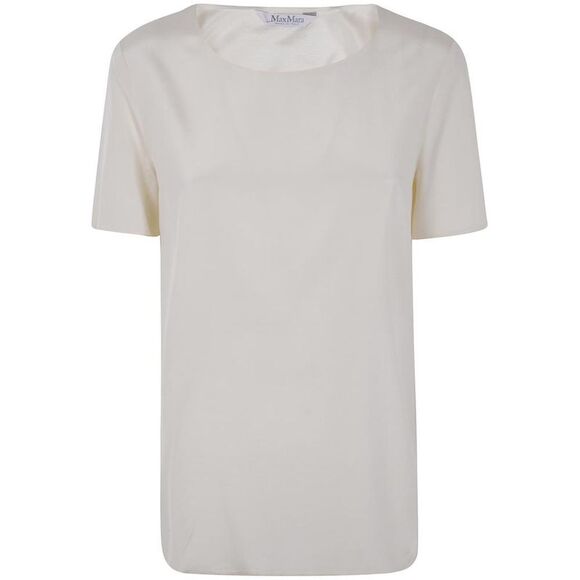 MAX MARA Women's Short Sleeve T-Shirt Women WHITE T-Shirts & Tops